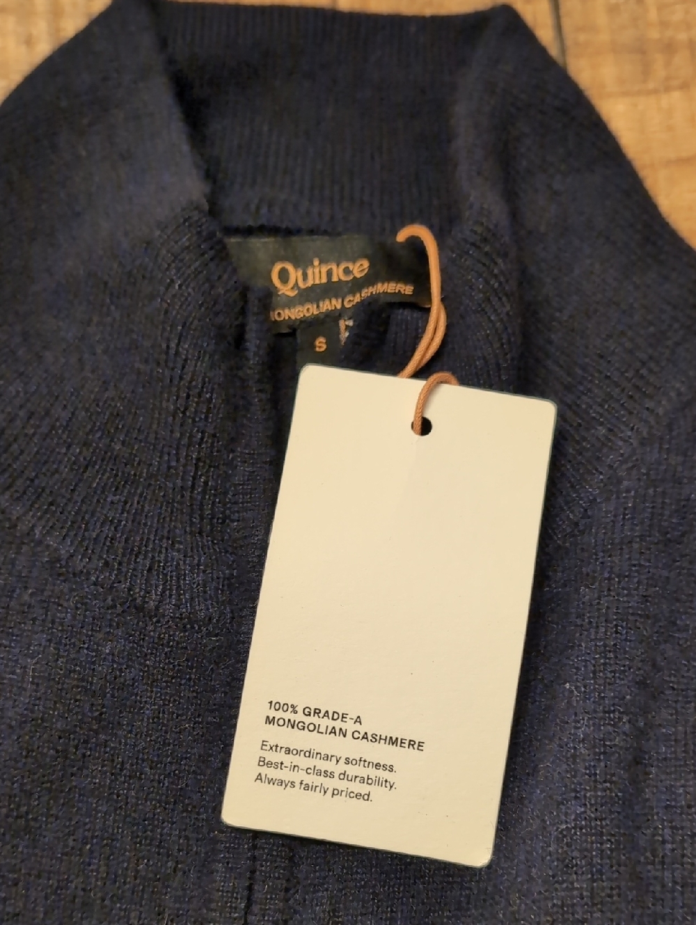 Quince Mongolian Cashmere Full Zip Sweater - S - Picture 6 of 8